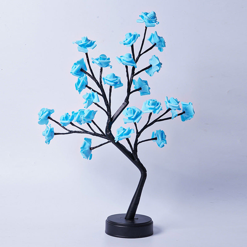USB-Powered Rose Flower Tree Lamp β Enchanting LED Fairy Lights for Home Decor, Weddings & Romantic Gifts