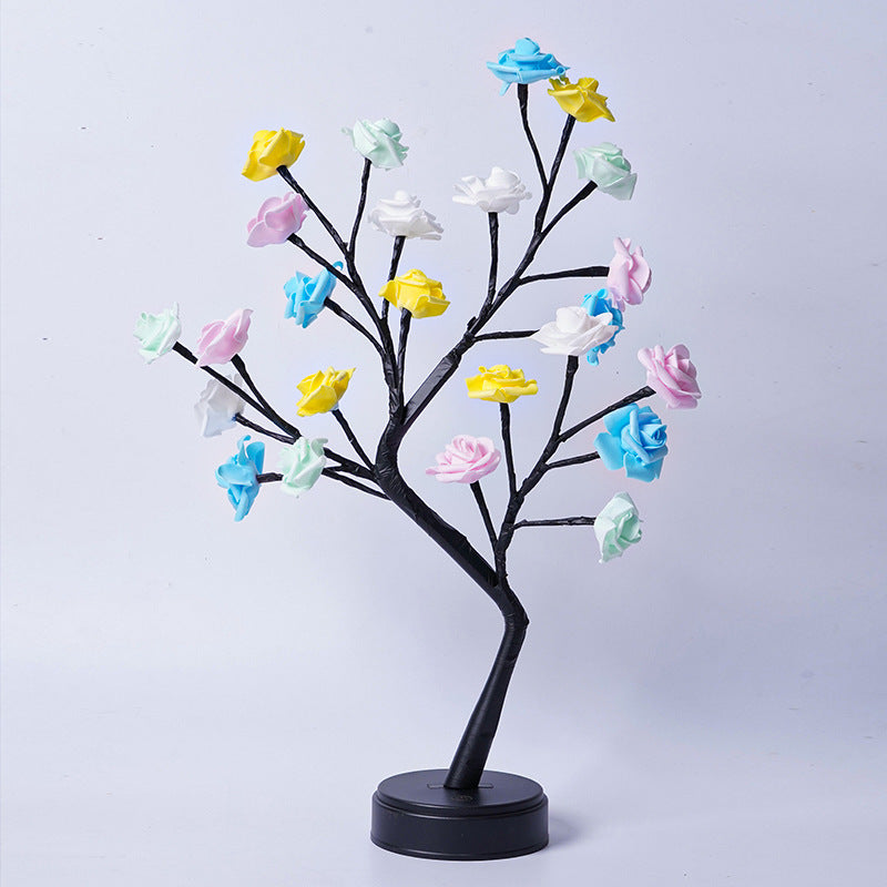 USB-Powered Rose Flower Tree Lamp β Enchanting LED Fairy Lights for Home Decor, Weddings & Romantic Gifts