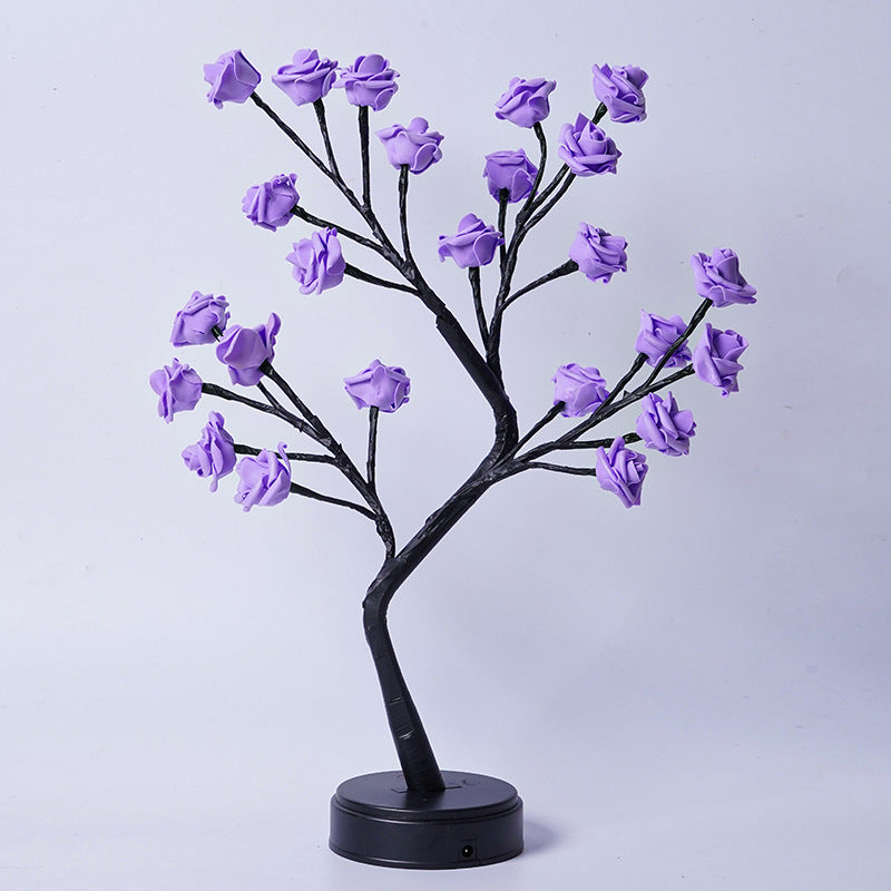 USB-Powered Rose Flower Tree Lamp β Enchanting LED Fairy Lights for Home Decor, Weddings & Romantic Gifts