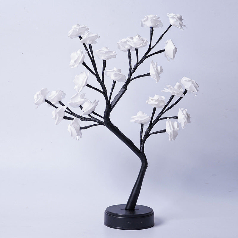 USB-Powered Rose Flower Tree Lamp β Enchanting LED Fairy Lights for Home Decor, Weddings & Romantic Gifts