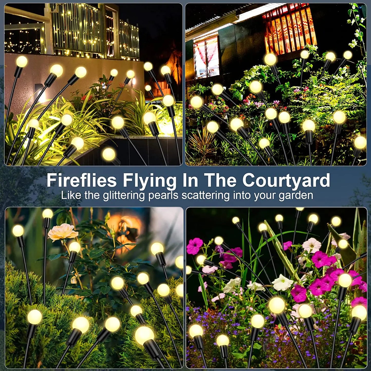 Solar Fireflies: Waterproof Lights for Vibrant Gardens - Diverse Depot