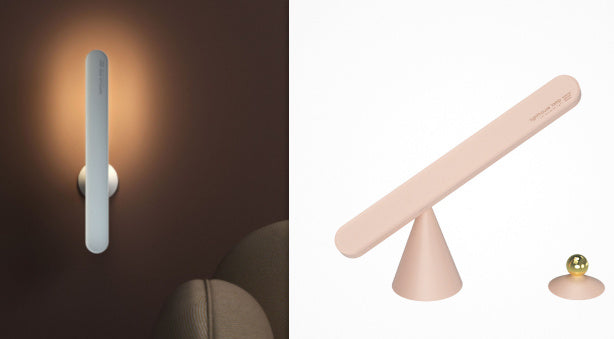 Wireless Magnetic Table Lamp – Modern Geometric LED Desk & Wall Light with Touch Control