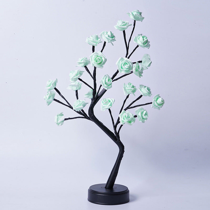 USB-Powered Rose Flower Tree Lamp β Enchanting LED Fairy Lights for Home Decor, Weddings & Romantic Gifts