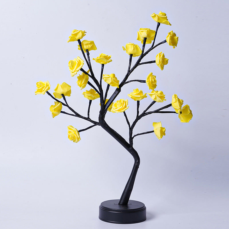 USB-Powered Rose Flower Tree Lamp β Enchanting LED Fairy Lights for Home Decor, Weddings & Romantic Gifts