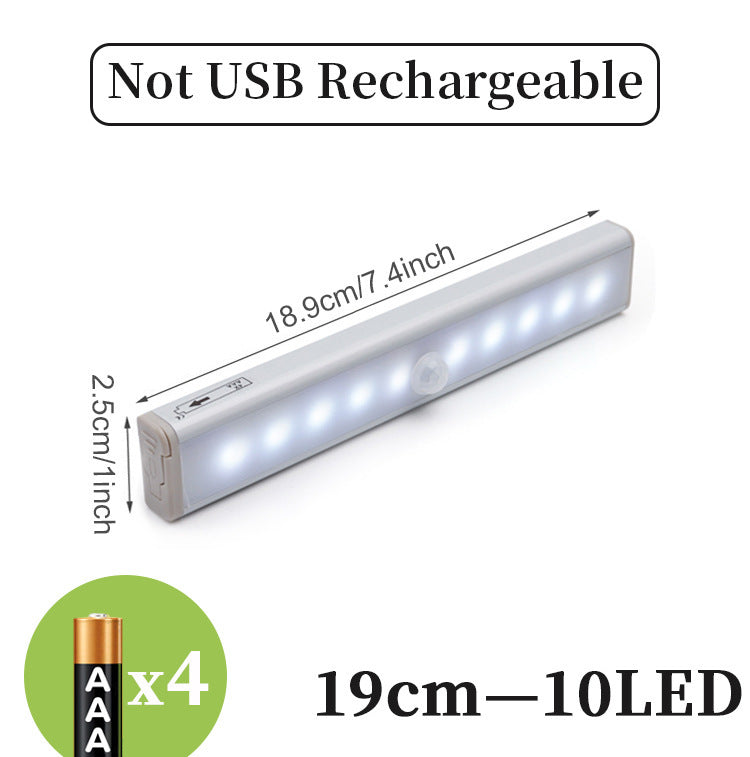 Rechargeable LED Motion Sensor Light Bar – Wireless Night Light for Closets, Hallways & Bedrooms